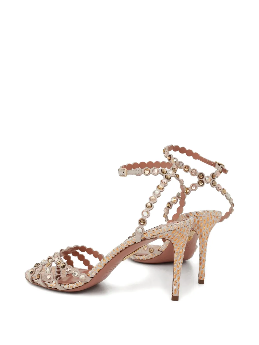 Aquazzura 85mm Tequilla Printed Heeled Sandals In Multi