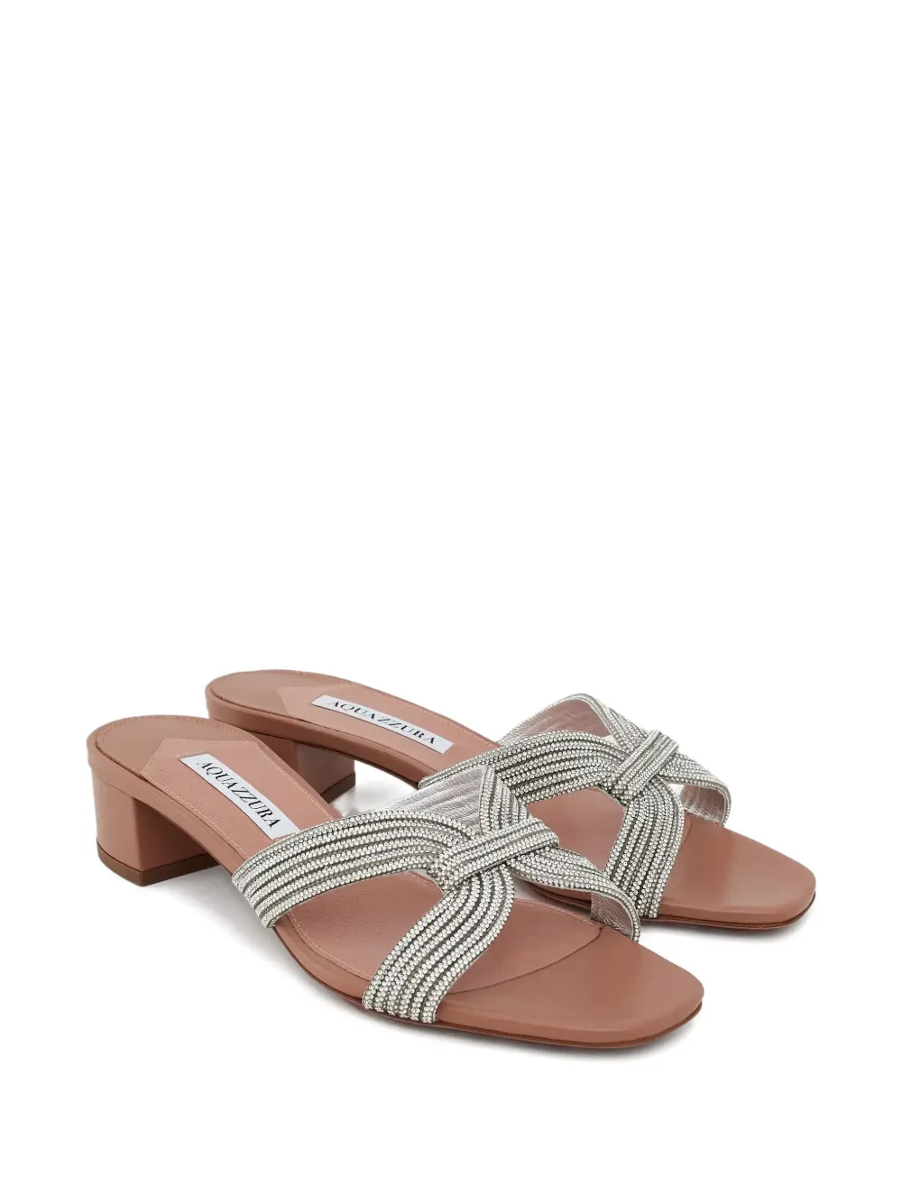 Aquazzura 35mm Muse sandalen met kristallen Beige