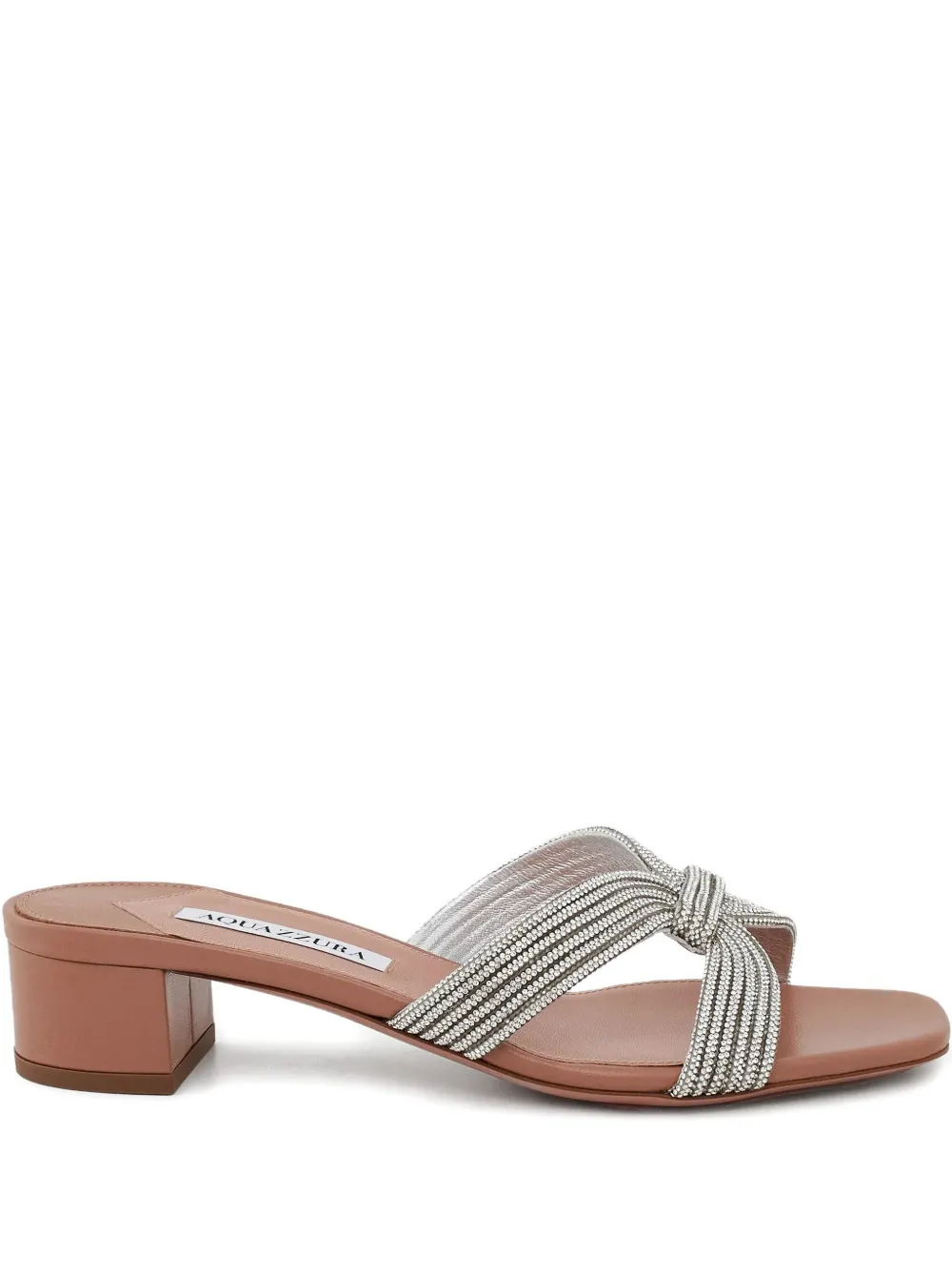 Aquazzura 35mm Muse sandalen met kristallen Beige