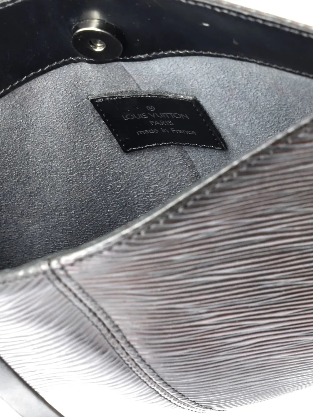 LOUIS VUITTON Pre-owned Demi Lune Pochette Epi Leather Shoulder Bag In Black