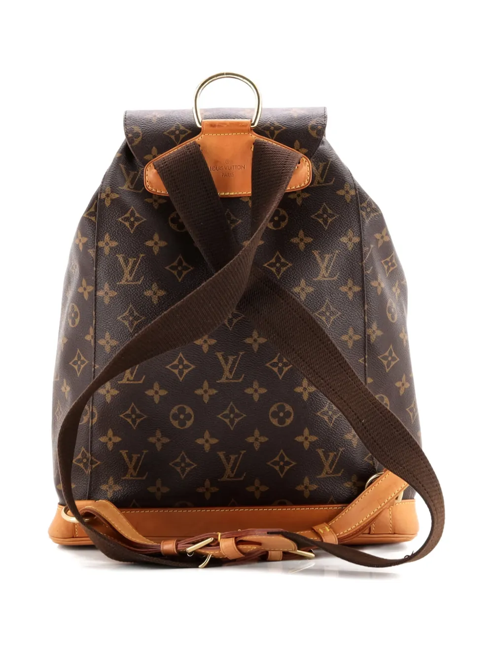 Click to view more detailed imagery on our partner's website Pre-owned Louis Vuitton Vintage Montsouris Monogram Canvas Gm Backpack In Brown