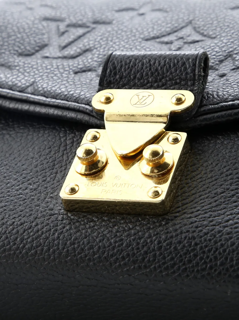 Pre-owned Louis Vuitton Saint Germain Handbag Monogram Empreinte Leather Bb Crossbody Bag In Black