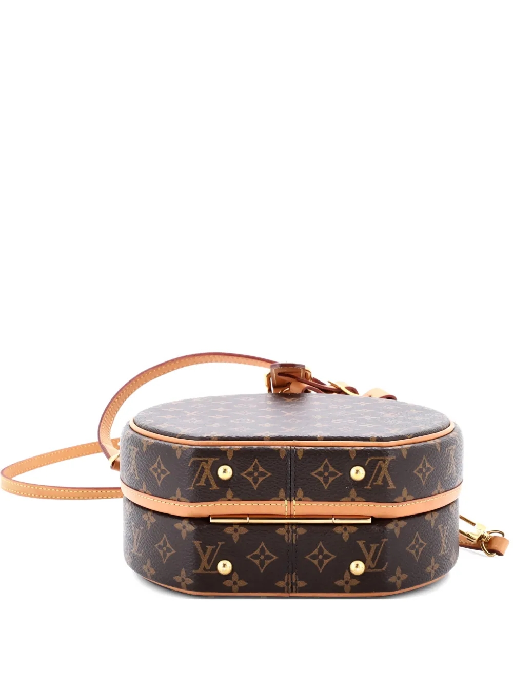 Click to view more detailed imagery on our partner's website Pre-owned Louis Vuitton Petite Boite Chapeau Bag Monogram Canvas Crossbody Bag In Brown