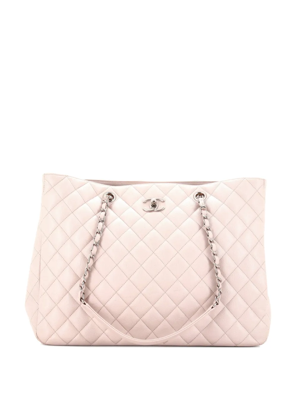 CHANEL Pre-Owned Borsa tote Classic CC grande in pelle Caviar trapuntata - Toni neutri