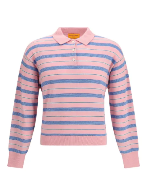 Guest In Residence striped three-button polo shirt