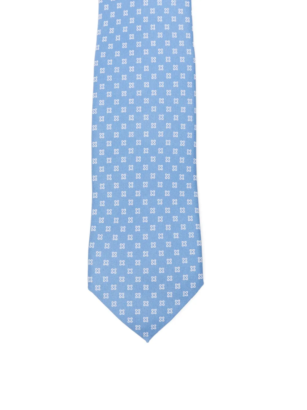  Bigi Milano Patterned Silk Tie - Blue 