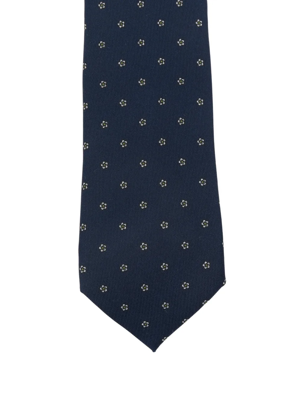  Bigi Milano Floral-pattern Silk Tie - Blue 
