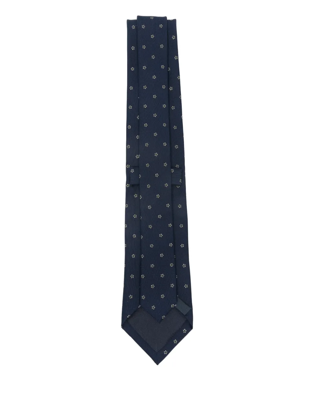 BIGI MILANO floral-pattern silk tie - Blauw