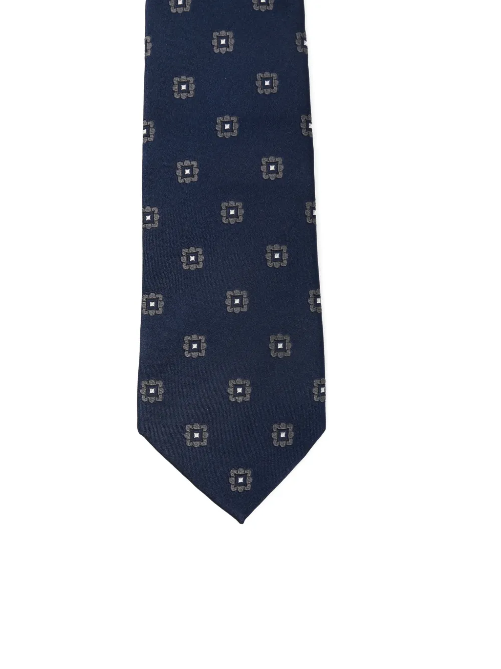  Bigi Milano Patterned Silk Tie - Blue 