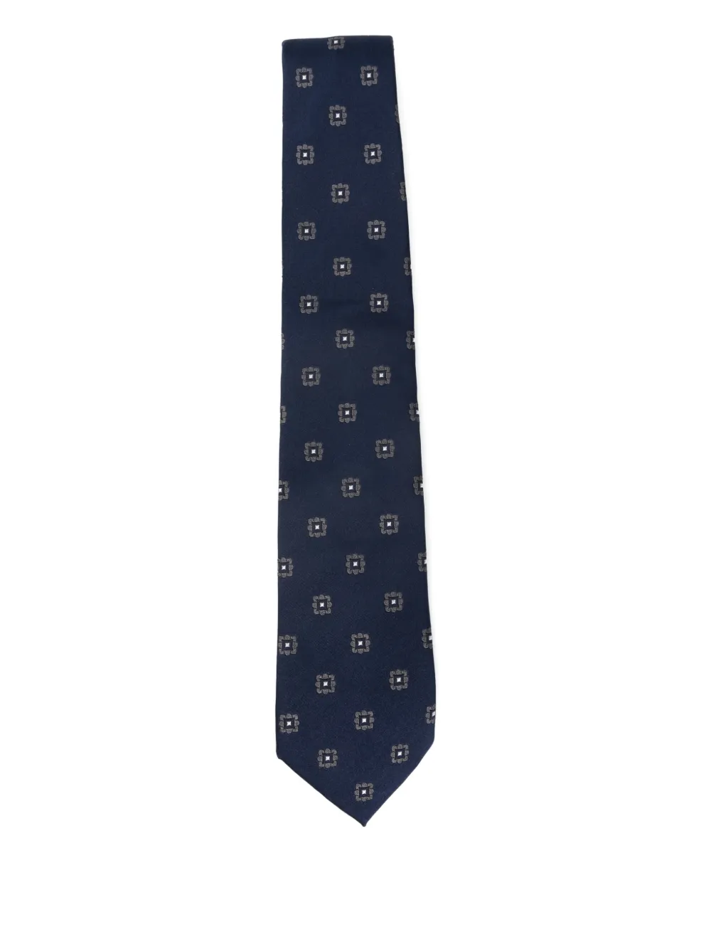 BIGI MILANO patterned silk tie - Blu