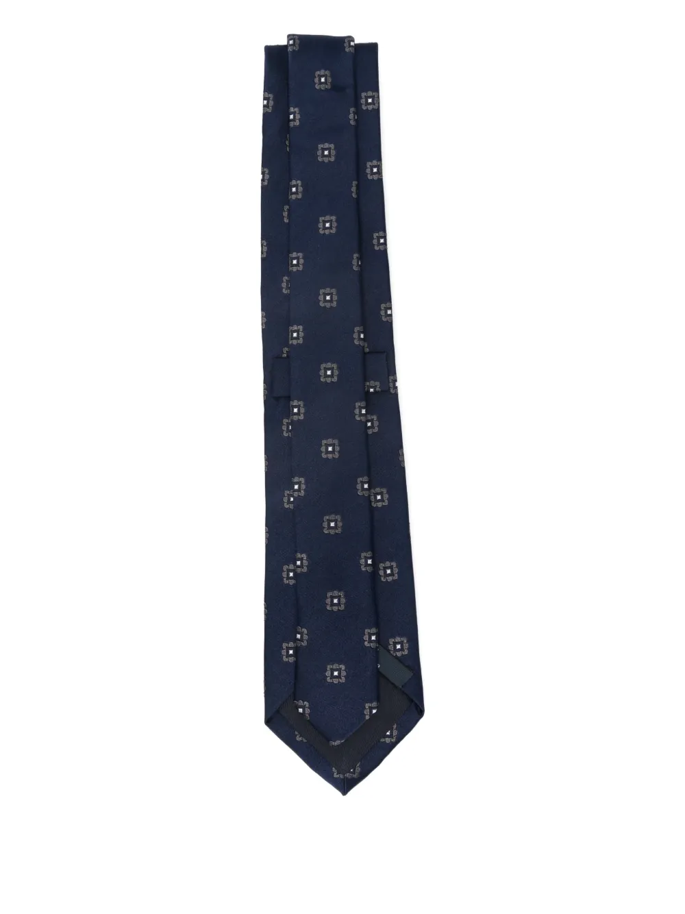 BIGI MILANO patterned silk tie - Blauw