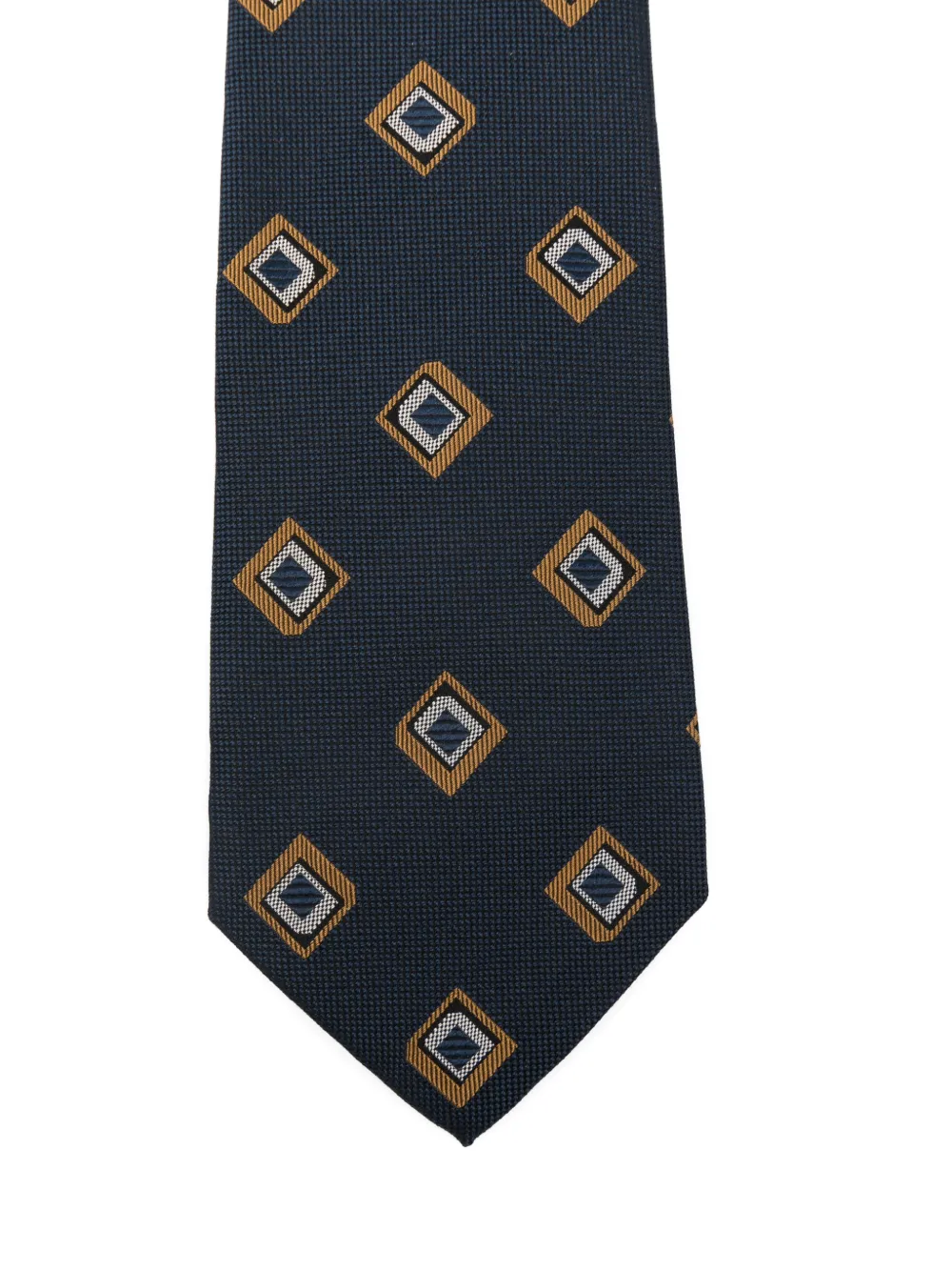  Bigi Milano Diamond-pattern Tie - Blue 