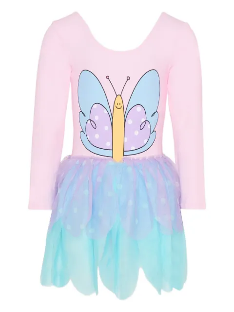 Stella McCartney Kids vestido con detalle de mariposa