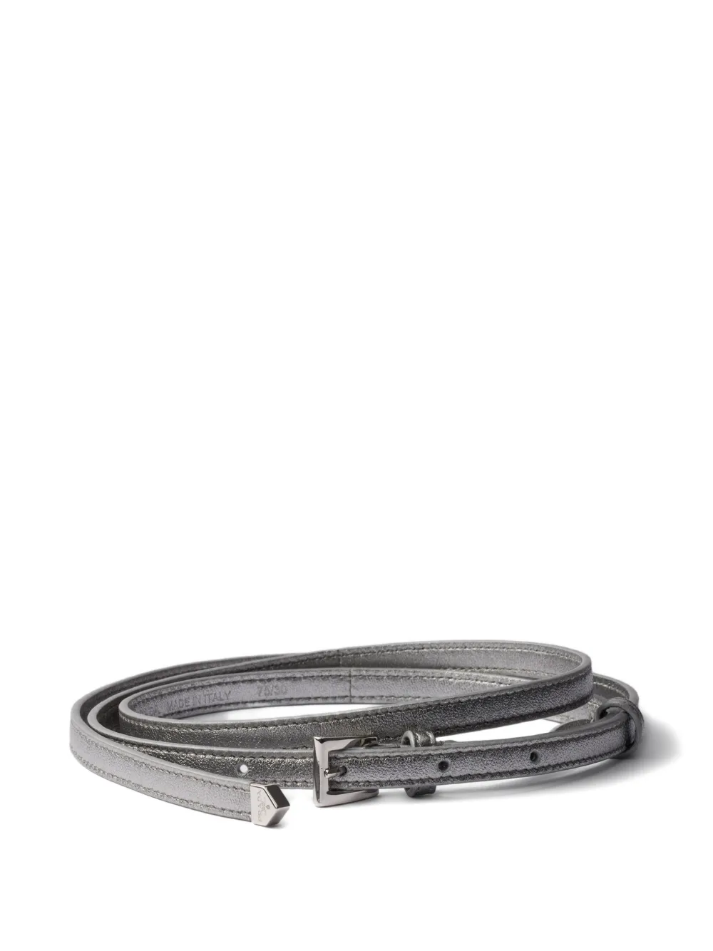 Prada buckle leather belt - Grigio