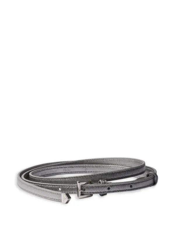 Prada バックル レザーベルト | グレー | FARFETCH JP