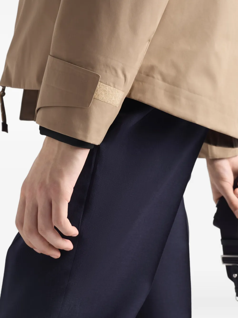 Prada Hooded Zip-fastening Jacket In Brown