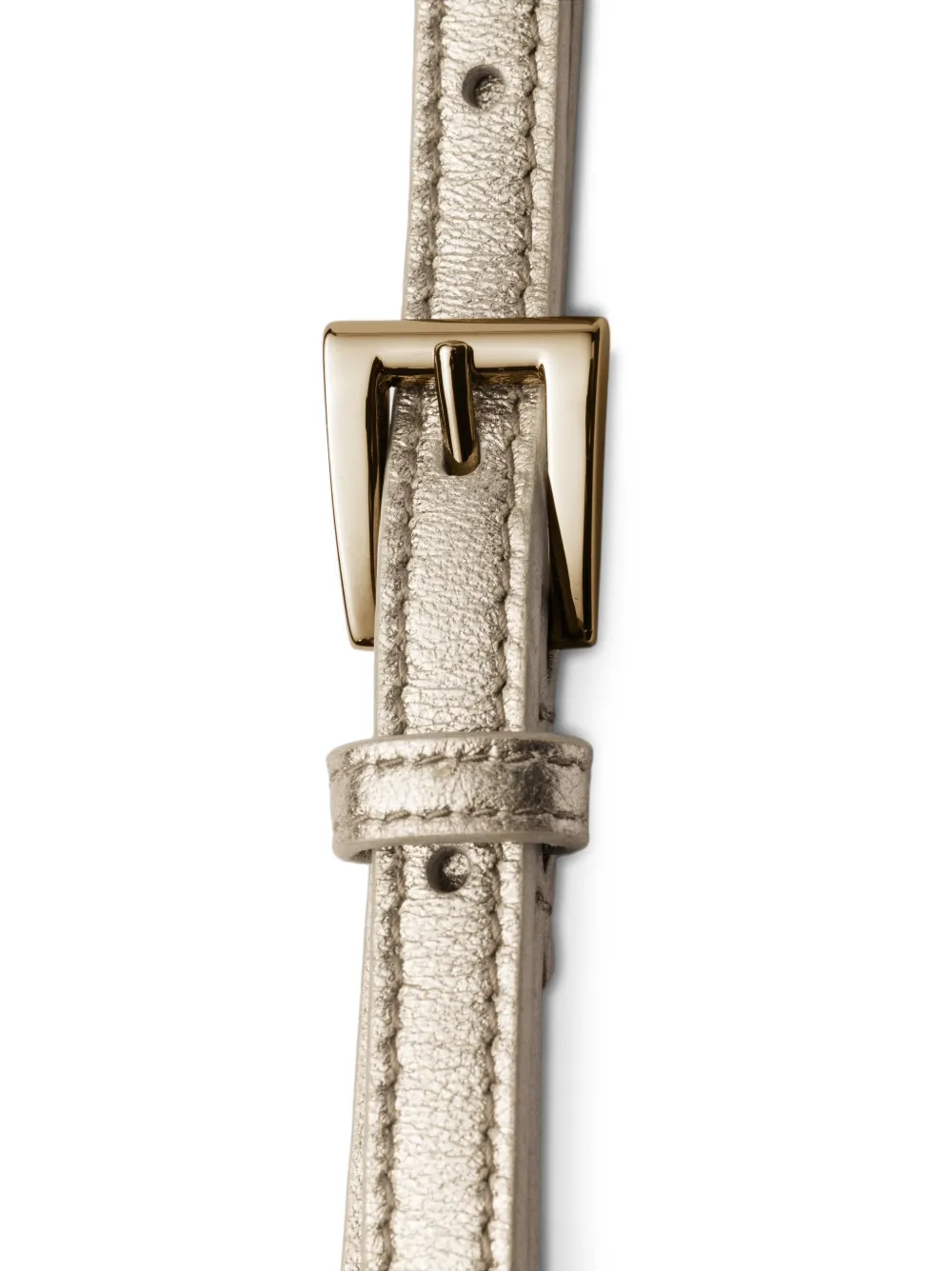  Prada Buckle Leather Belt - Neutrals 