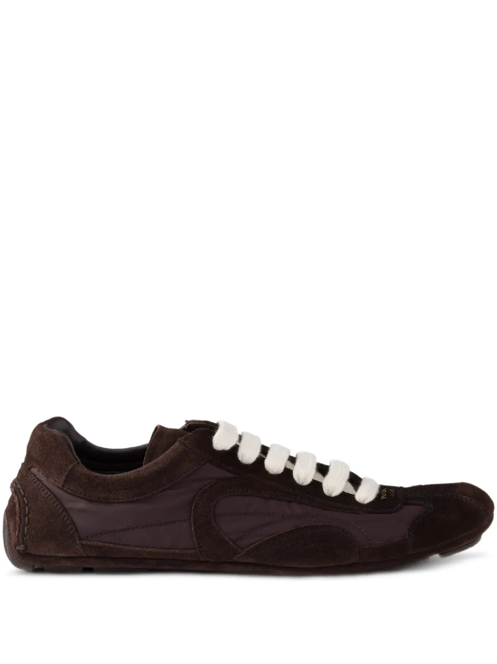Prada round-toe lace-up sneakers | Brown | Image 1