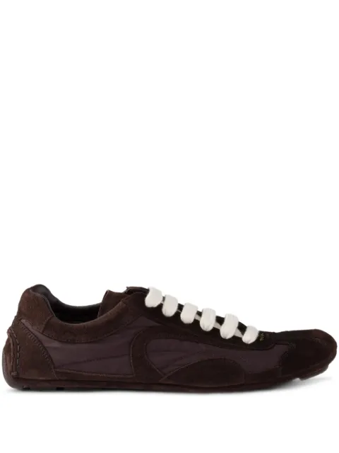 Prada round-toe lace-up sneakers
