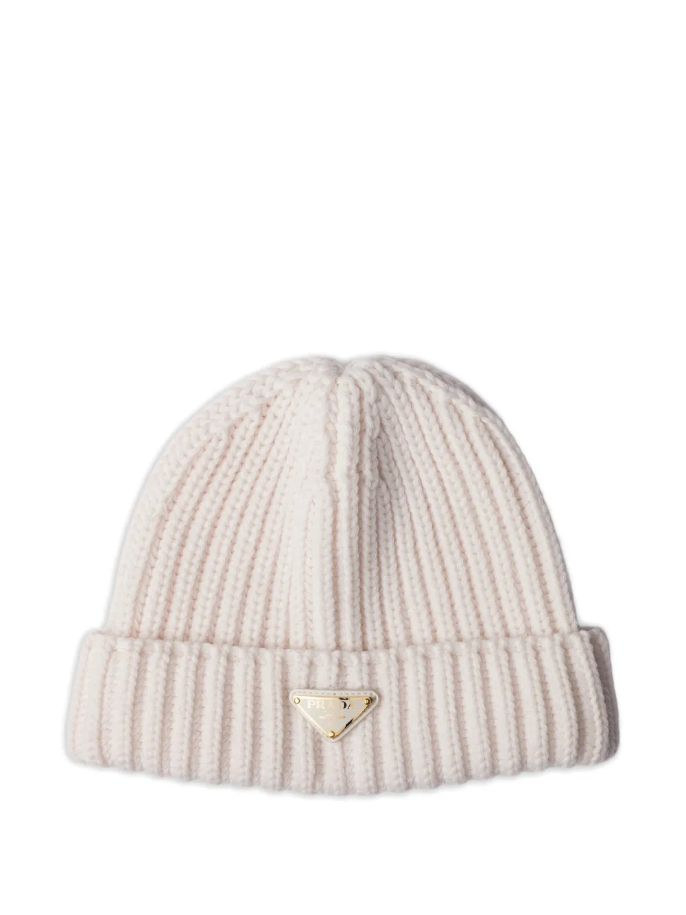 Prada triangle-logo beanie hat | Neutrals | Image 1