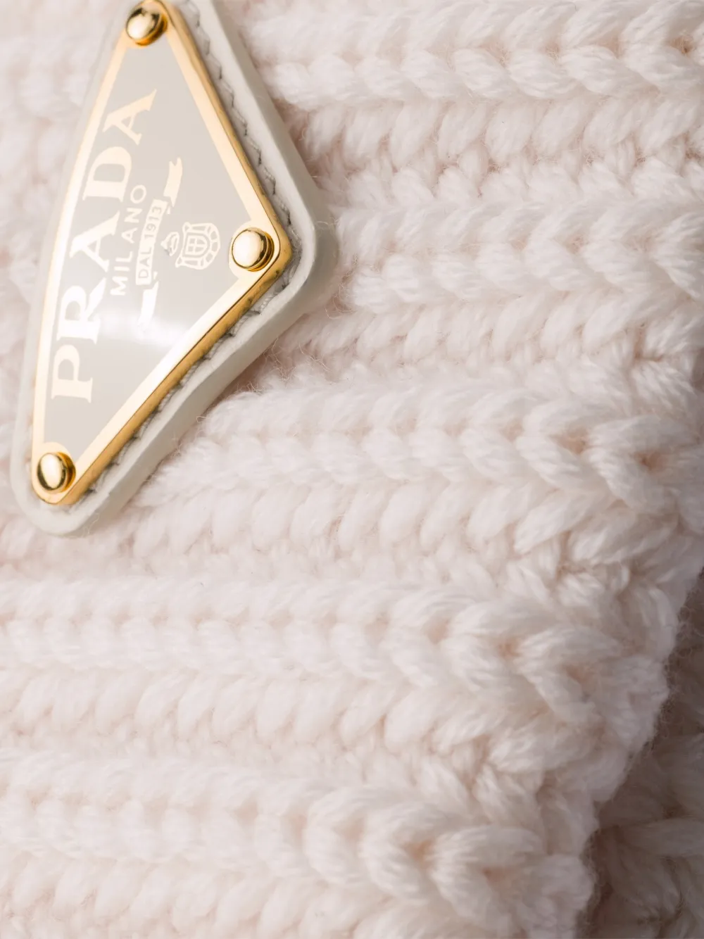 Prada triangle-logo beanie hat | Image 2