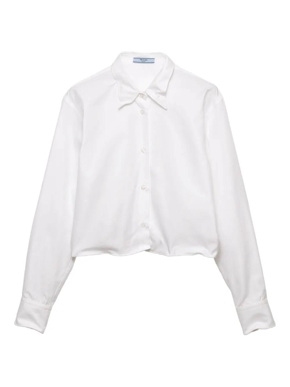 Prada camisa con logo triangular | blanco | Image 1