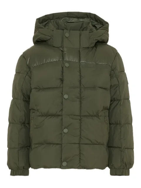 Tommy Hilfiger Junior chamarra con capucha y botones