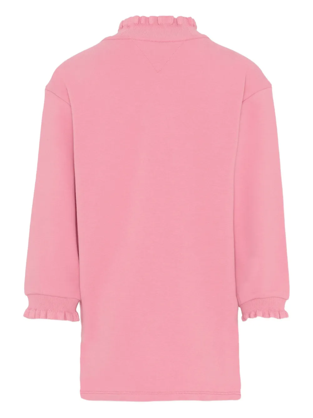 Ruffled-Trim Long-Sleeve Dress
