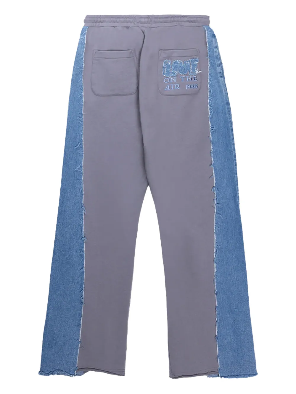 Honor The Gift Trainingsbroek met denim patchwork - Grijs
