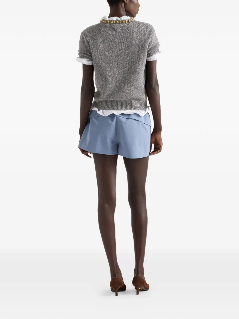 round-neck ribbed sweater