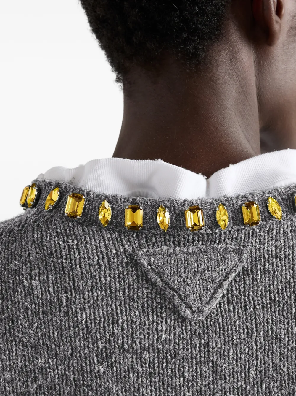 round-neck ribbed sweater