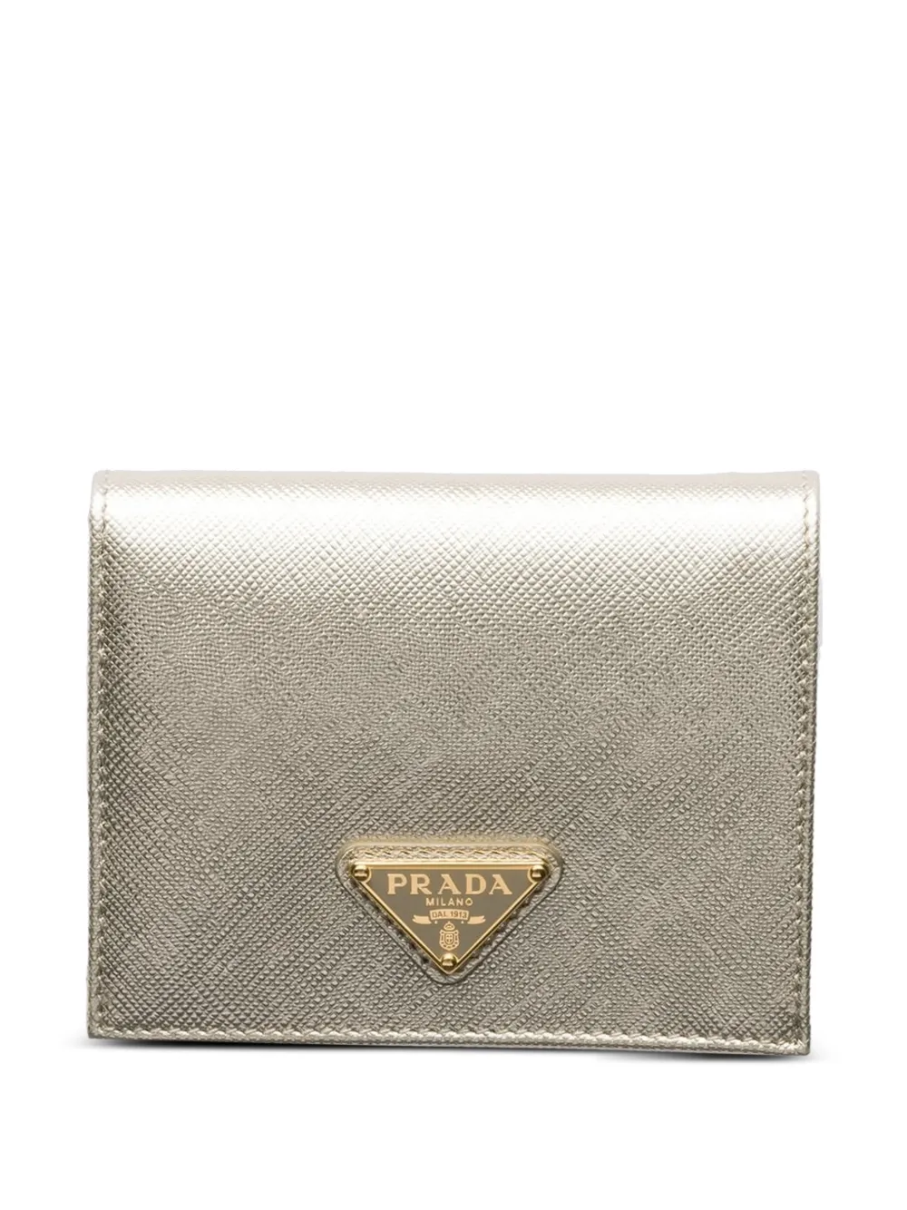 Prada cartera con logo triangular pequeña | dorado | Image 1