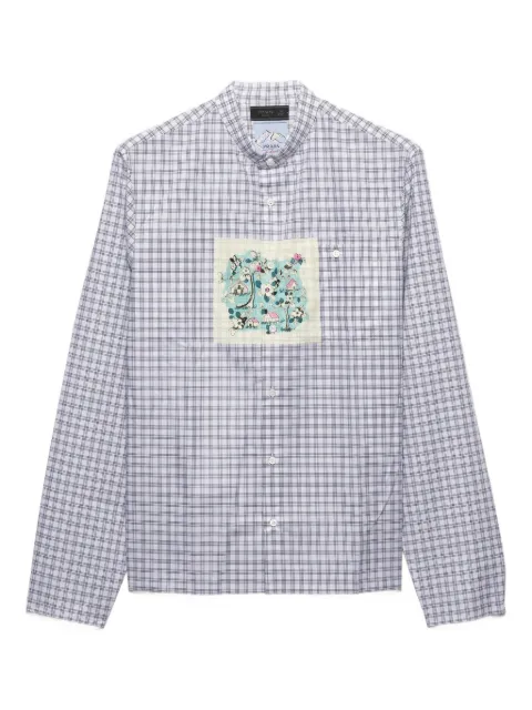Prada check-pattern pocket shirt