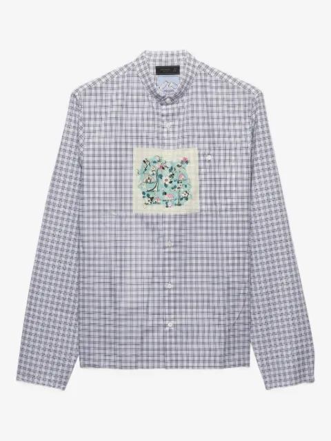 Prada check-pattern pocket shirt