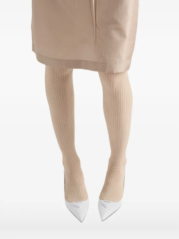 Prada triangle-logo Pumps | White | FARFETCH
