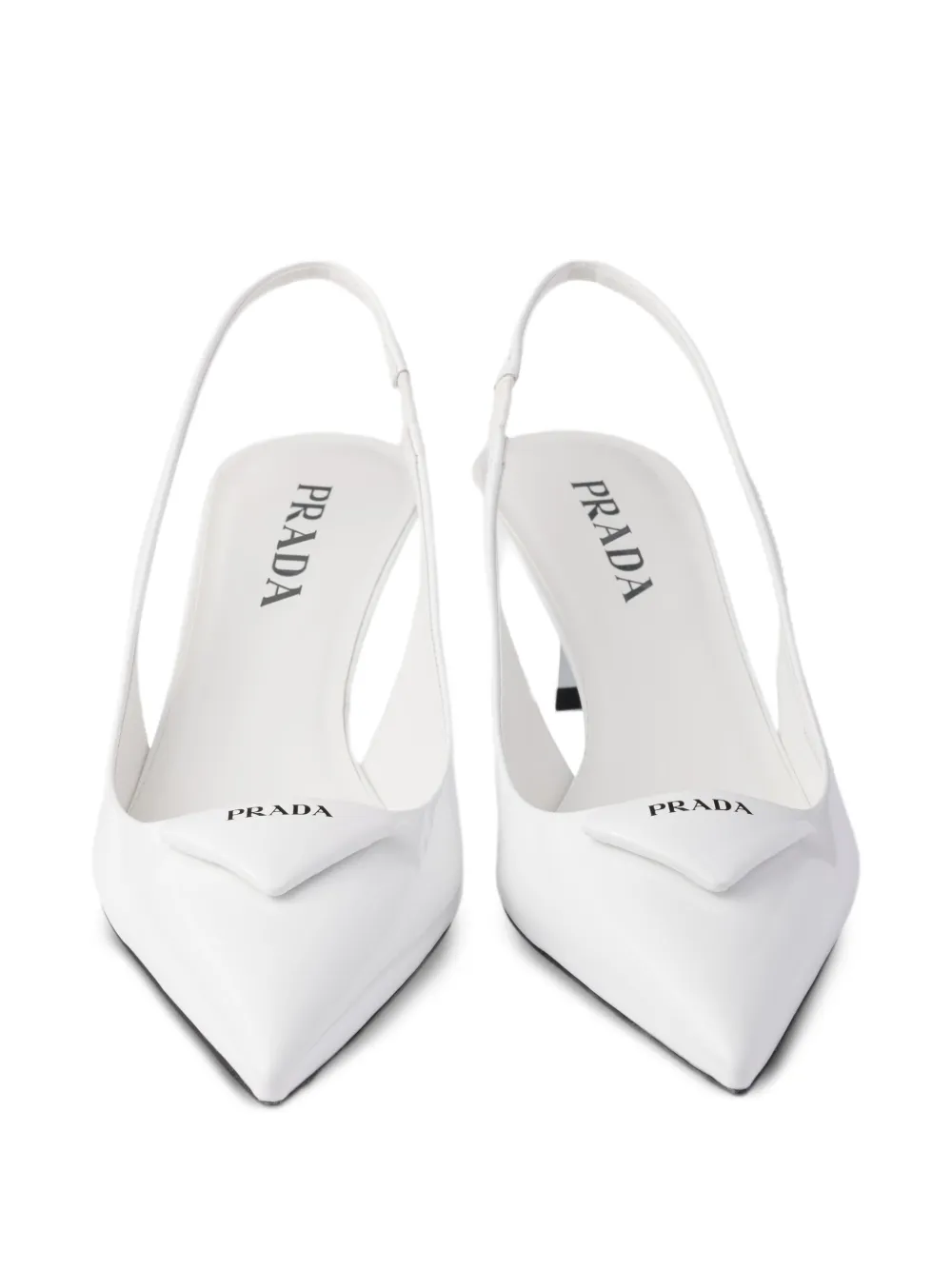 Prada Pumps met logo Wit