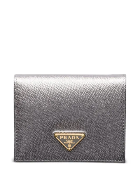 Prada triangle-logo leather wallet