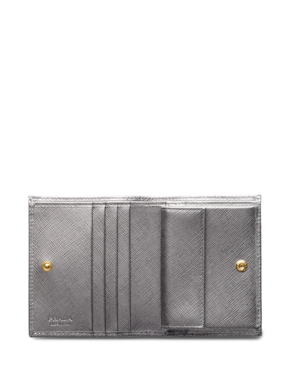 Prada Kleine saffiano leren portemonnee Grijs