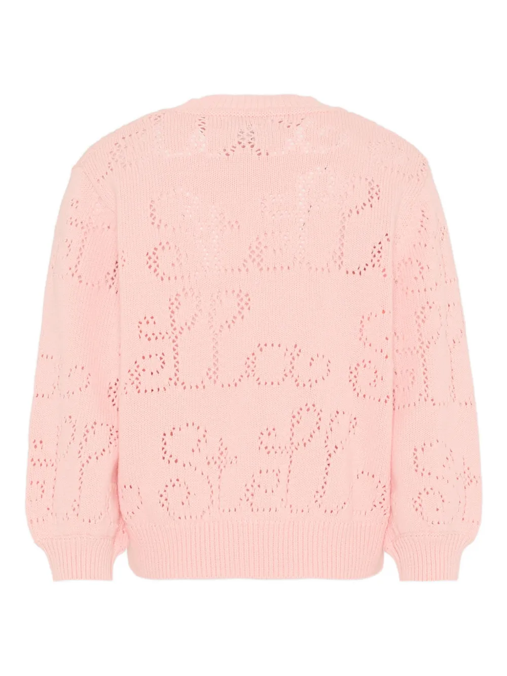 Stella McCartney Kids Opengewerkte trui Roze