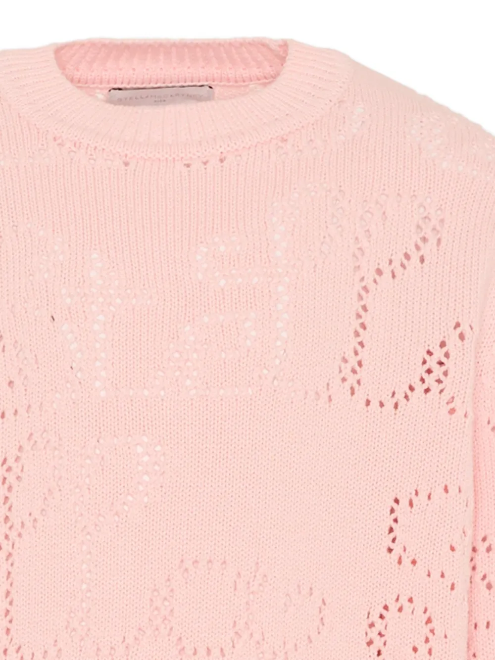 Stella McCartney Kids Opengewerkte trui Roze