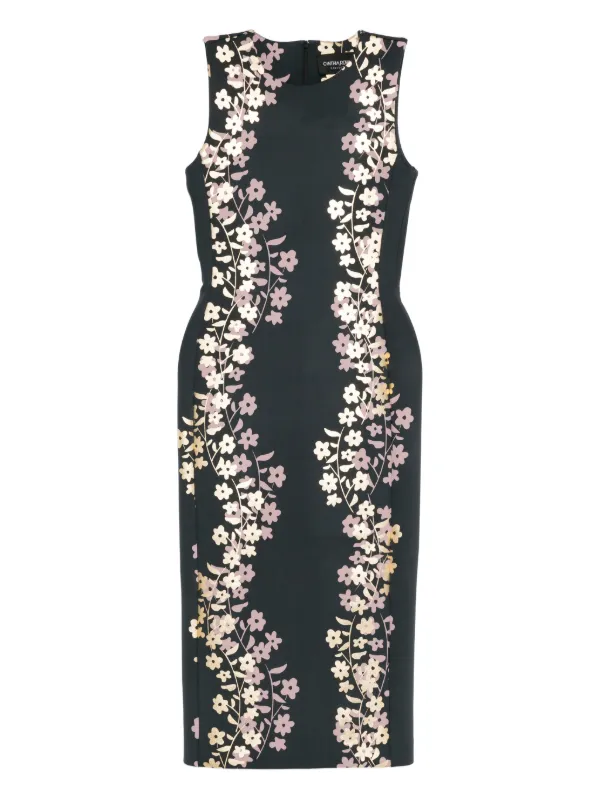 cynthia rowley midi dress Sleeveless Bonded Dress / Black-Gold / 0 / Cynthia Rowley