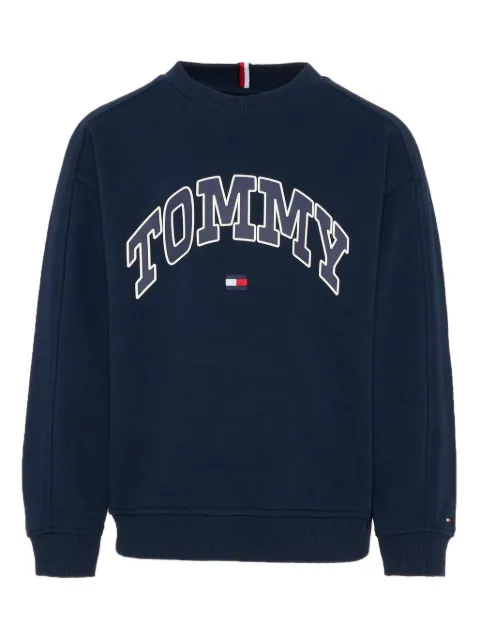 Tommy Hilfiger Junior sudadera con cuello redondo y logo estampado