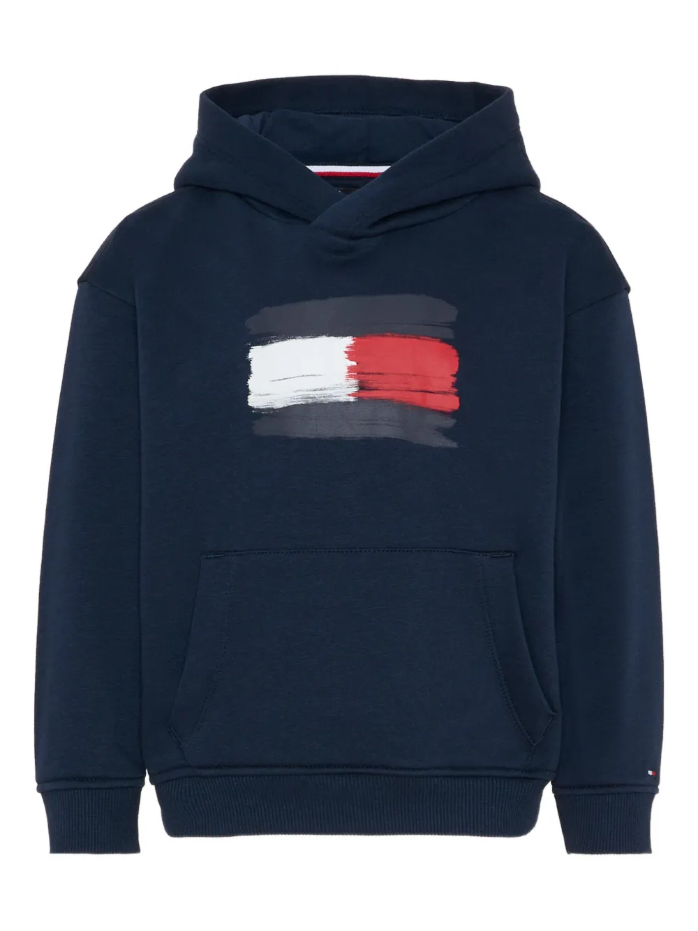 Tommy Hilfiger Junior logo-print long-sleeve hoodie - Blu