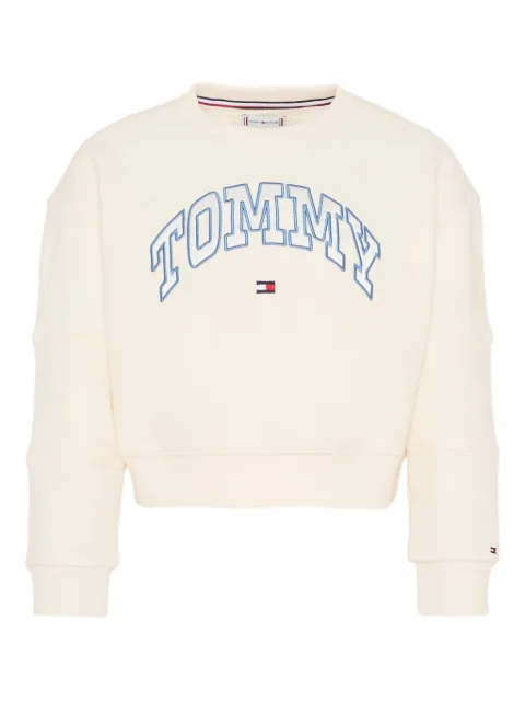 Tommy Hilfiger Junior embroidered-logo crew neck sweatshirt