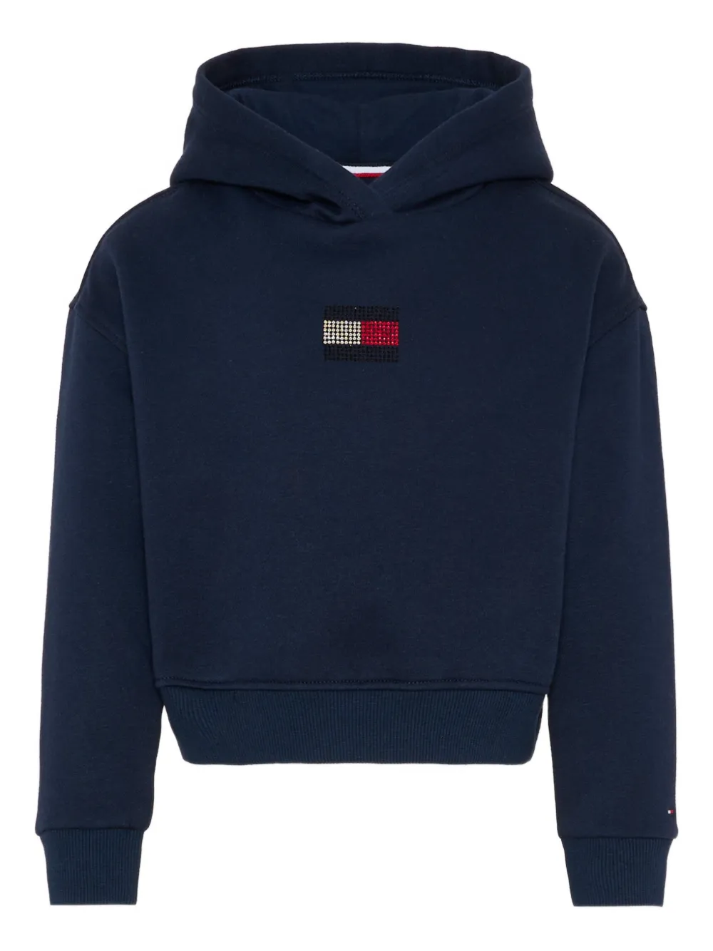 Tommy Hilfiger Junior embellished-logo hoodie - Blue