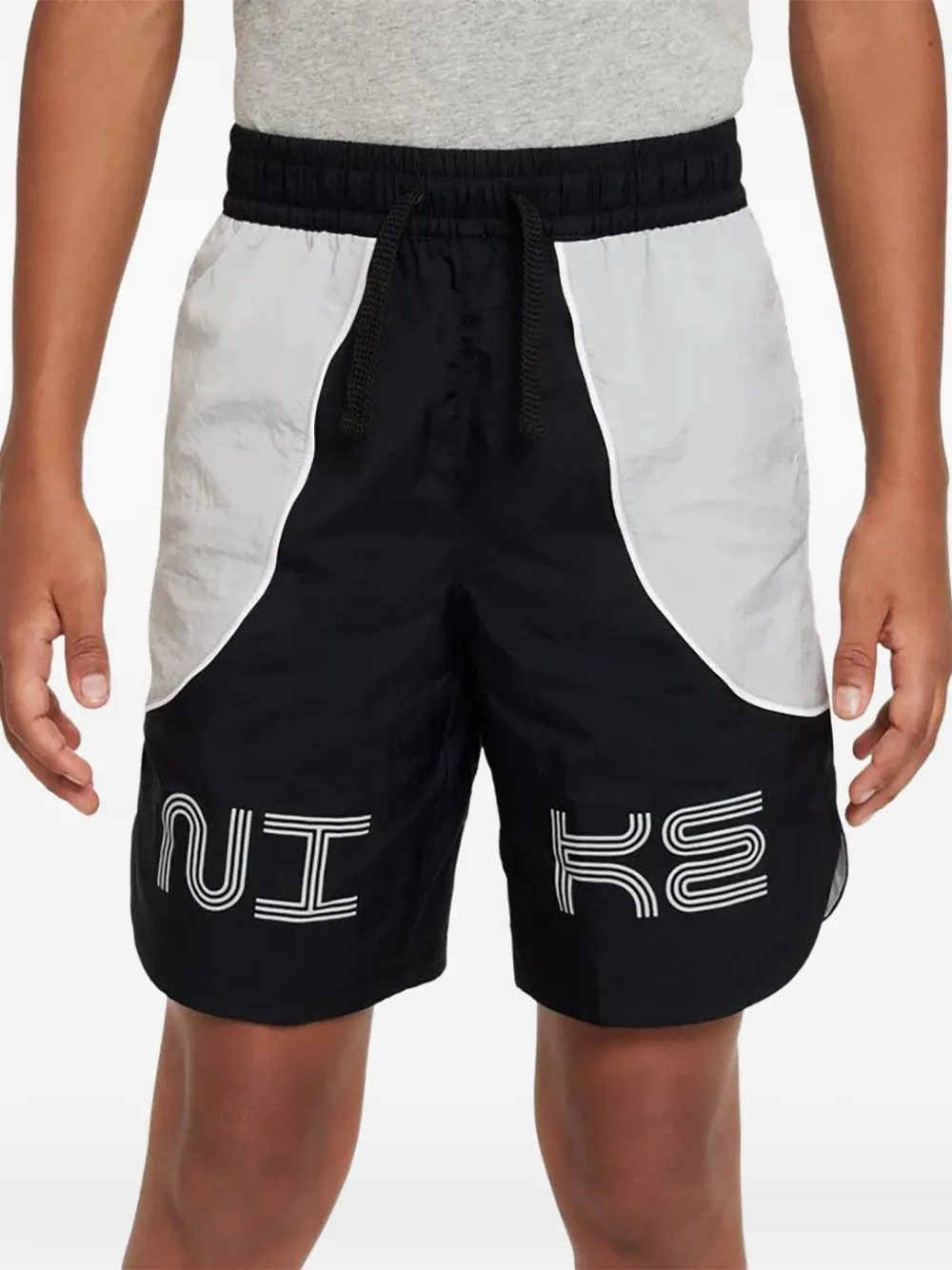 Nike Kids logo-detail shorts - Nero