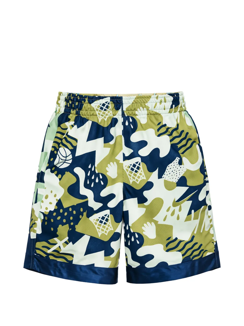 Nike Kids camo basketball shorts - Blu