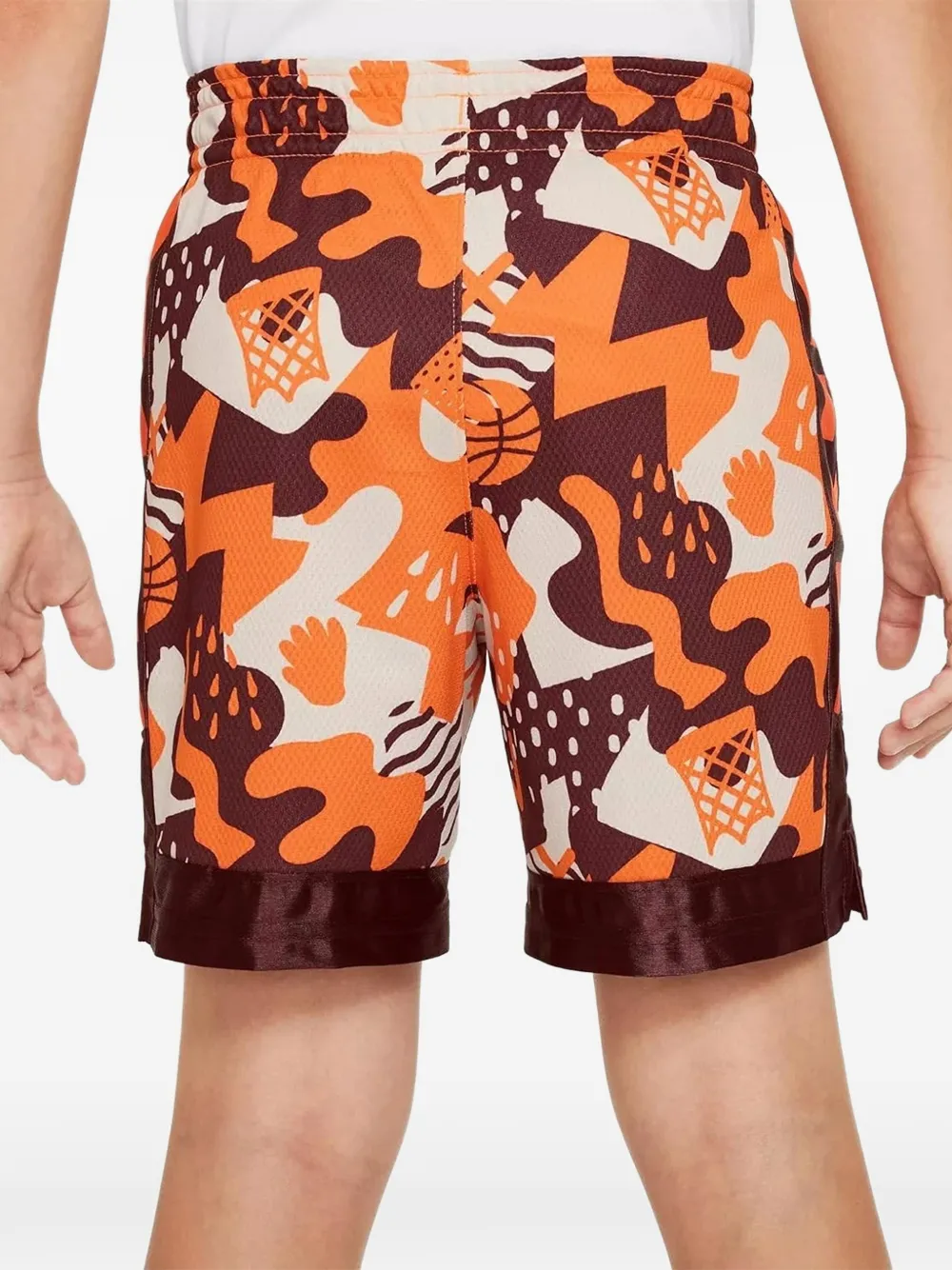  Nike Kids Elite Abstract-print Shorts - Orange 