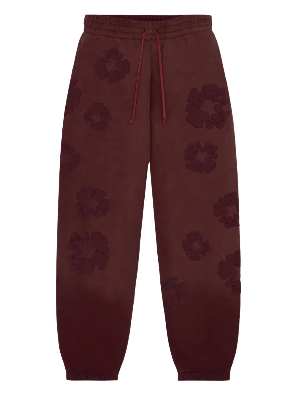 Denim Tears flower-embellishment track pants – Brown Denim Tears flower-embellishment track pants – Brown