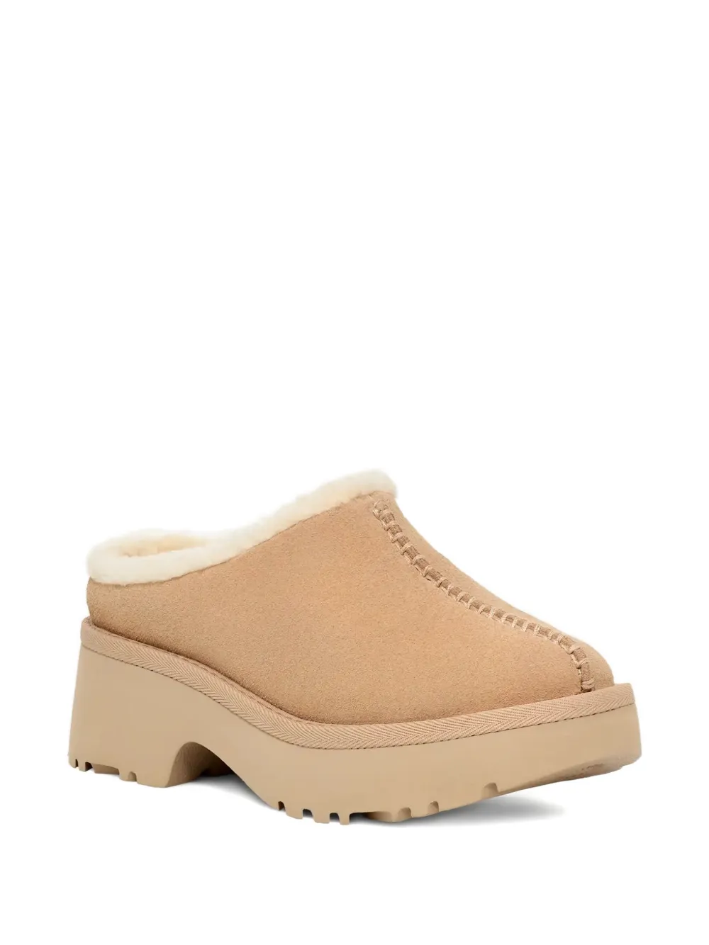 Ugg New Heights Cozy Mules In Neutral